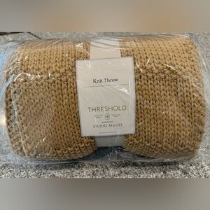 Brown Knitted Throw Threshold with Studio McGee